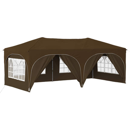 Pop-up Partytält 575 x 288 x 245 cm Taupe Oxford Tyg