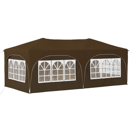 Pop-up Partytält 575 x 288 x 245 cm Taupe Oxford Tyg