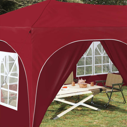Pop-up Partytält 575 x 288 x 245 cm Vinröd Oxford Tyg
