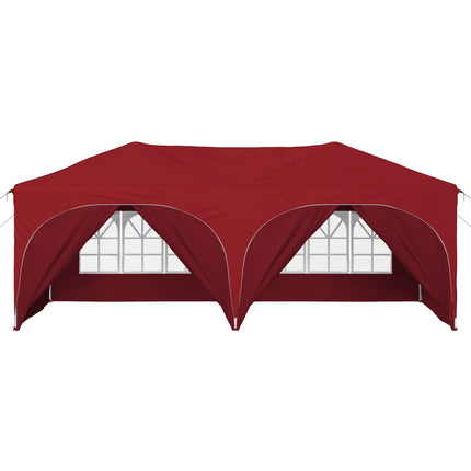 Pop-up Partytält 575 x 288 x 245 cm Vinröd Oxford Tyg