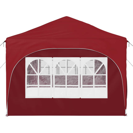 Pop-up Partytält 575 x 288 x 245 cm Vinröd Oxford Tyg