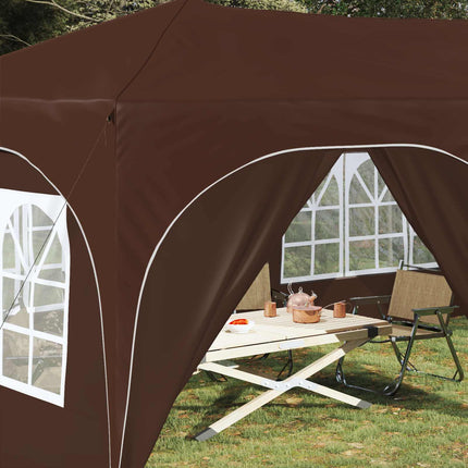 Pop-up Partytält 575 x 288 x 245 cm Brun Oxford Tyg