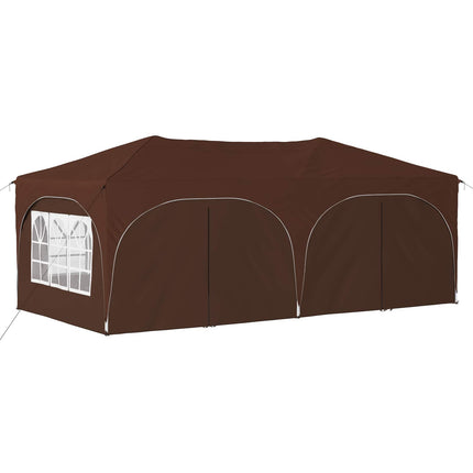 Pop-up Partytält 575 x 288 x 245 cm Brun Oxford Tyg