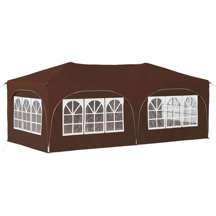 Pop-up Partytält 575 x 288 x 245 cm Brun Oxford Tyg