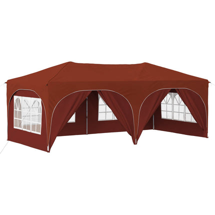 Pop-up Partytält 575 x 288 x 245 cm Terracotta Oxford Tyg