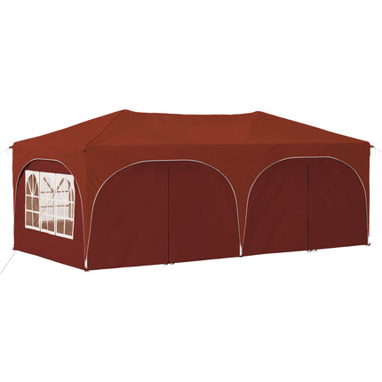 Pop-up Partytält 575 x 288 x 245 cm Terracotta Oxford Tyg