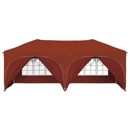 Pop-up Partytält 575 x 288 x 245 cm Terracotta Oxford Tyg