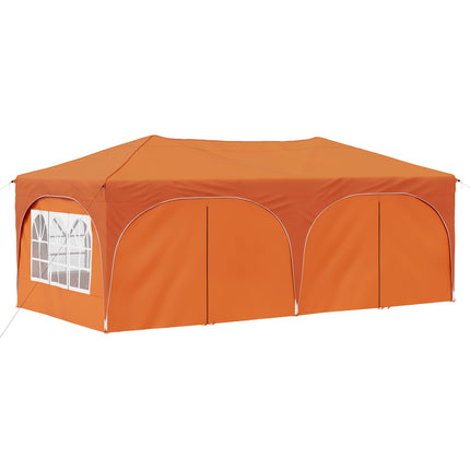 Pop-up Partytält 575 x 288 x 245 cm Orange Oxford Tyg
