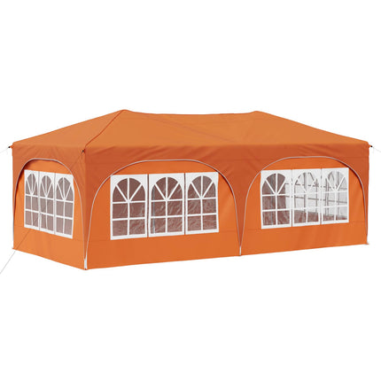 Pop-up Partytält 575 x 288 x 245 cm Orange Oxford Tyg