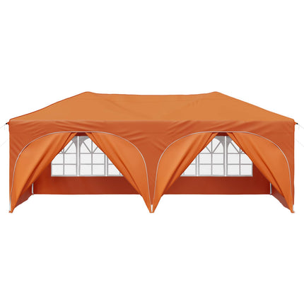 Pop-up Partytält 575 x 288 x 245 cm Orange Oxford Tyg