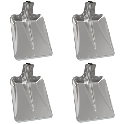 Skyffelhuvud 4 st Silver 43 x 32,5 cm Aluminium