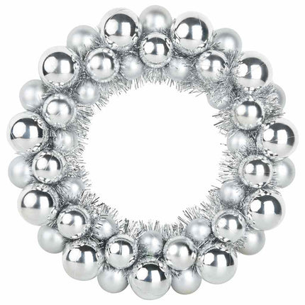 Julkulor kransar 2 st Silver 33 x 33 x 7 cm Polystyren