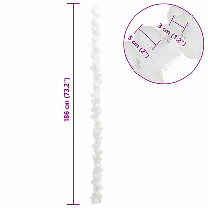 Julkulagirland Vit 186 cm Polystyren