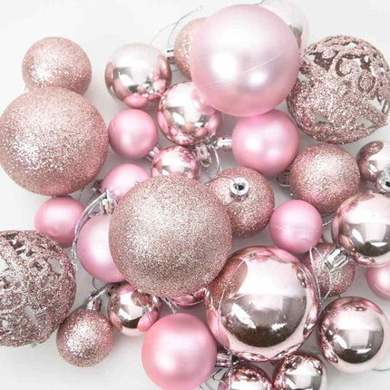 Julprydnad Set med 150 LED-lampor 61 pcs Rosa Plast
