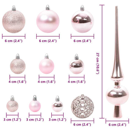 Julprydnad Set med 300 LED-lampor 120 pcs Rosa Plast