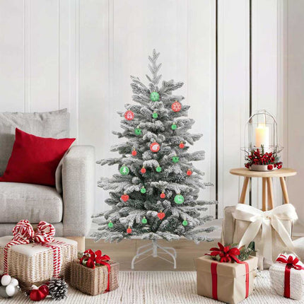 Julprydnad Set 40 st Röd och grön Ø 6 cm Plast LED-lampor