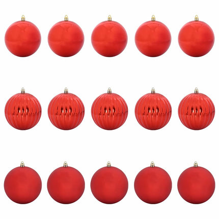 Julkulor Set XL 15 pcs Röd Plast