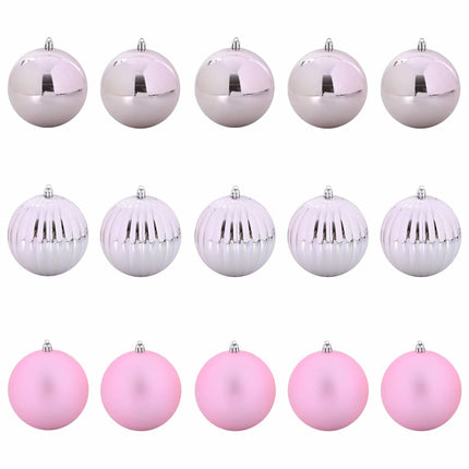 Julprydnad Set XL 15 pcs Rosa Plast