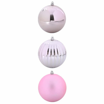 Julkula Set XXL 3 st Rosa Ø 25 cm Plast LED-lampor