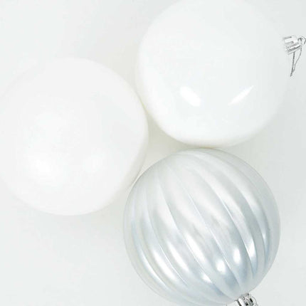 Julgranskulor Set XXL 3 pcs Vit Plast