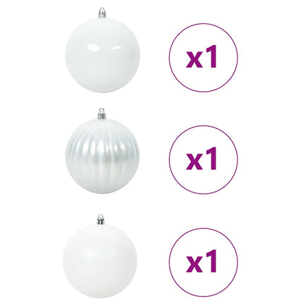 Julgranskulor Set XXL 3 pcs Vit Plast