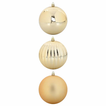 Julkula Set XXL 3 st Guld Ø 25 cm Plast LED-lampor