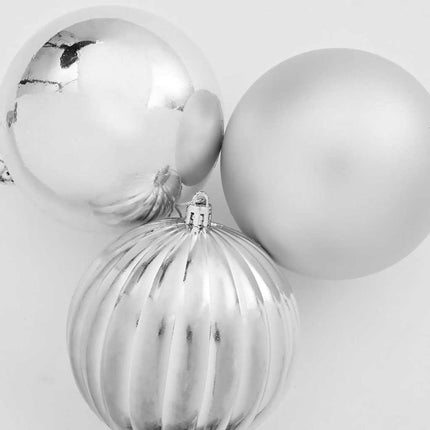 Julgransprydnad Set XXL 3 pcs Silver Plast