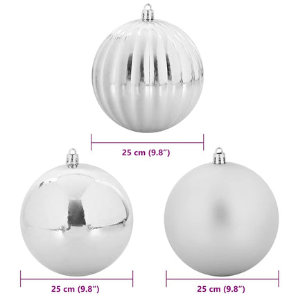 Julgransprydnad Set XXL 3 pcs Silver Plast