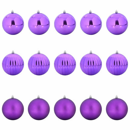 Julprydnad Set XL 15 pcs Lila Plast