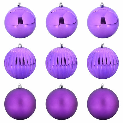Julkulor Set XL 9 pcs Lila Plast