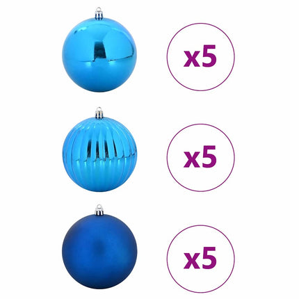 Julsmyckeset XL 15 pcs Blå Plast