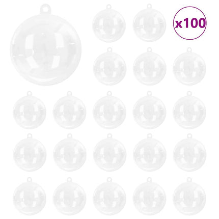 Julprydnad Set 100 pcs Transparent Ø 10 cm
