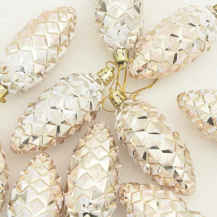Julgran Kottboll 40 pcs champagne Plast