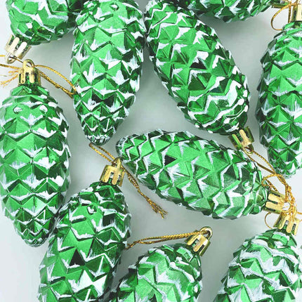 Julgran Kottboll 40 st Grön 4 x 9 cm Plast LED-lampor