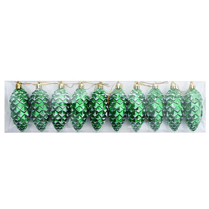 Julgran Kottboll 40 st Grön 4 x 9 cm Plast LED-lampor