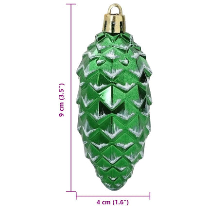 Julgran Kottboll 40 st Grön 4 x 9 cm Plast LED-lampor