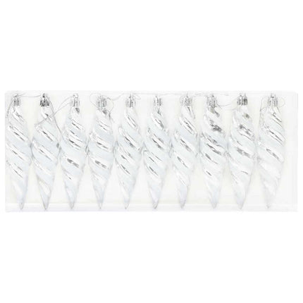Jul Spiralformad Kula 40 st Silver 3 x 11 cm Plast LED-lampor
