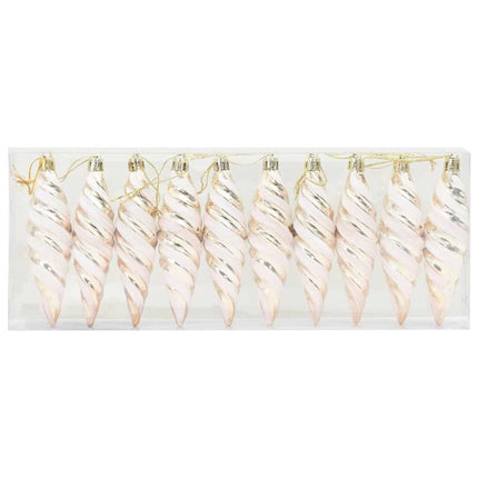 Jul Spiralformad Kula 40 pcs champagne Plast
