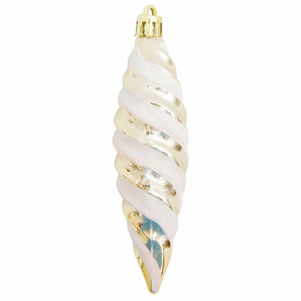 Jul Spiralformad Kula 40 pcs champagne Plast