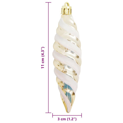 Jul Spiralformad Kula 40 pcs champagne Plast