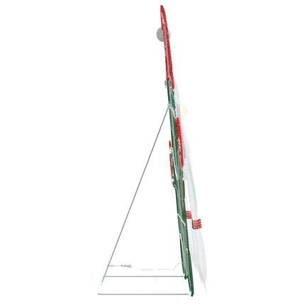 Belyst Tomte med 60 LED-lampor Varmvit 71 x 64 cm Glittertyg