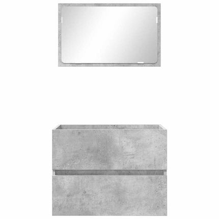 Badrumsmöbelset Betonggrå 60 x 38,3 x 45 cm Konstruerat trä