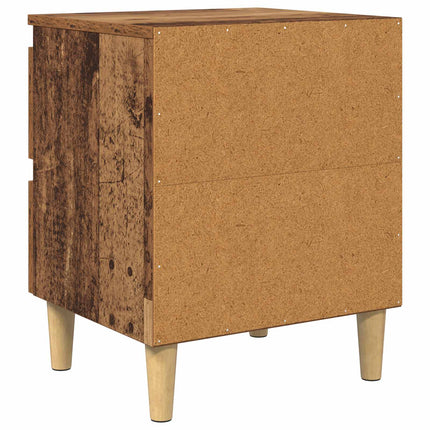 Sängskåp 2 pcs Gammalt trä 40 x 35 x 50 cm Konstruerat trä