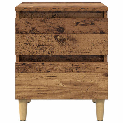 Sängskåp 2 pcs Gammalt trä 40 x 35 x 50 cm Konstruerat trä