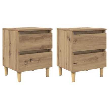 Sängskåp 2 pcs Artisan Ek 40 x 35 x 50 cm Konstruerat trä