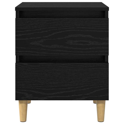 Sängskåp 2 pcs Svart Ek 40 x 35 x 50 cm Konstruerat trä