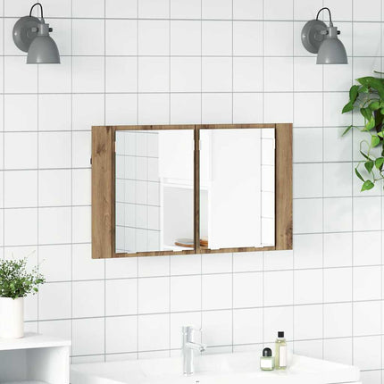 Badrumsspegelskåp Artisan Ek 80 x 12 x 45 cm Konstruerat trä