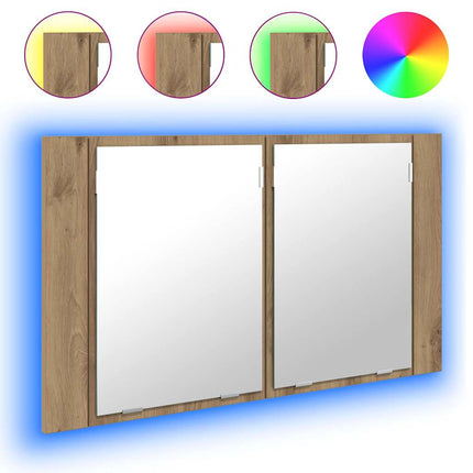 Badrumsspegelskåp Artisan Ek 80 x 12 x 45 cm Konstruerat trä