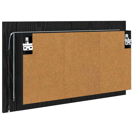 Badrumsspegelskåp Svart Ek 80 x 12 x 45 cm Konstruerat trä