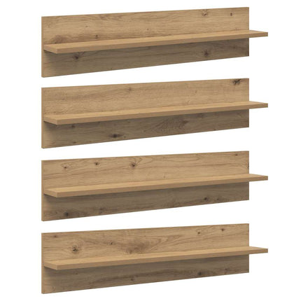 Vägg hyllor 4 pcs Artisan Ek 80 x 11,5 x 18 cm Konstruerat trä